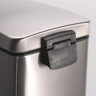 40L不钢锈垃圾桶U形大容量客厅房办公室酒店73113有盖缓降脚踏收