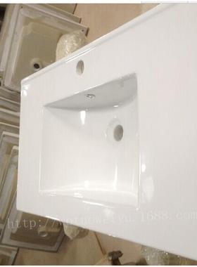 沃马厂家热销21801台台面陶瓷盆阳台浴柜上盆E90薄边中边盆室盆