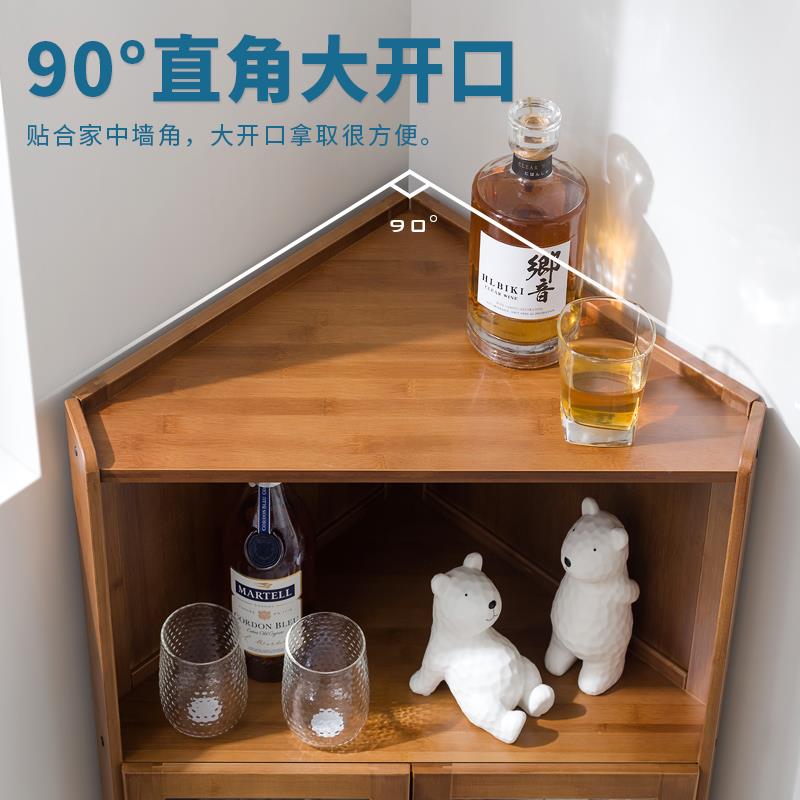 角客厅角柜卧室墙角柜F7669MSS三角厨形储物架拐圆弧架三角柜房转