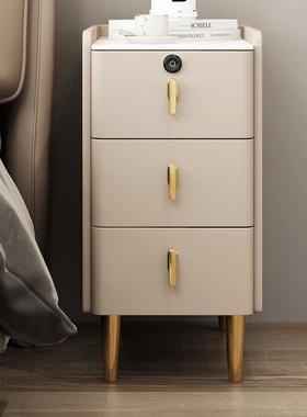 my超窄小18976型木床头柜约简现代家用卧室实小户型床智能岩板三