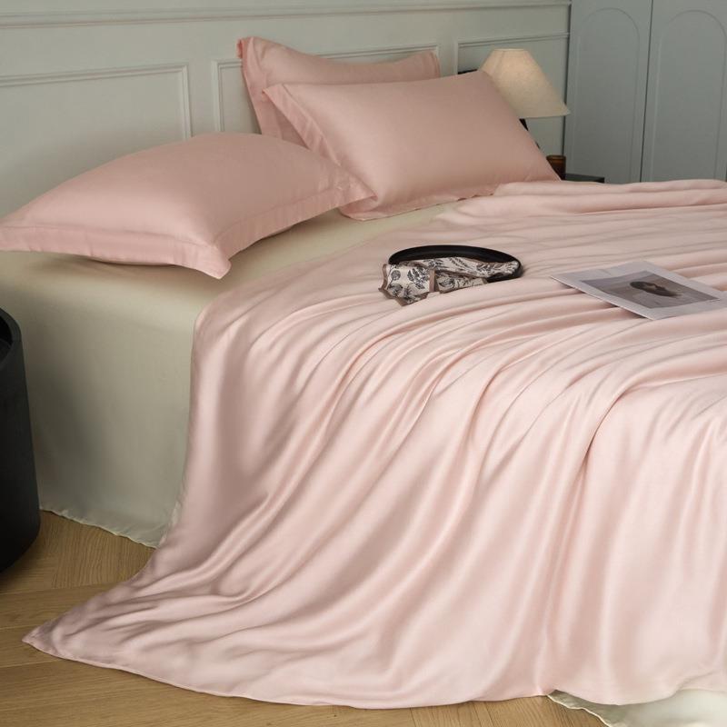 F级00支天丝四件套夏季丝单品被套L65096床单枕套冰床笠纯1色床品