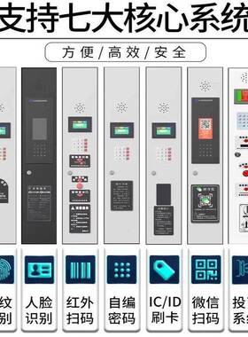 存包柜人脸识2别物柜超市寄存柜商GZM-CBG-场储4门电子置物柜刷卡