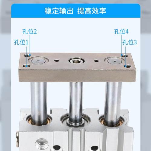 薄型带导杆三轴三杆MGP0M61/气缸-10/2/25/30无品牌//40/50/75100