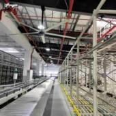 直一奥宝杰厂家供7.3米永磁工业大吊风量大新代节RYU扇能工业风扇