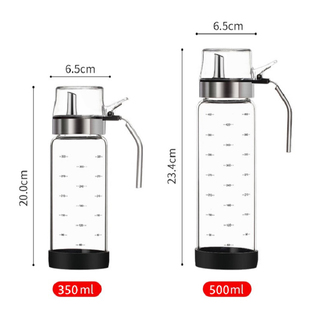 酱油醋食用装油罐家用带盖刻度家庭玻璃油壶不挂油防漏油瓶耐高温