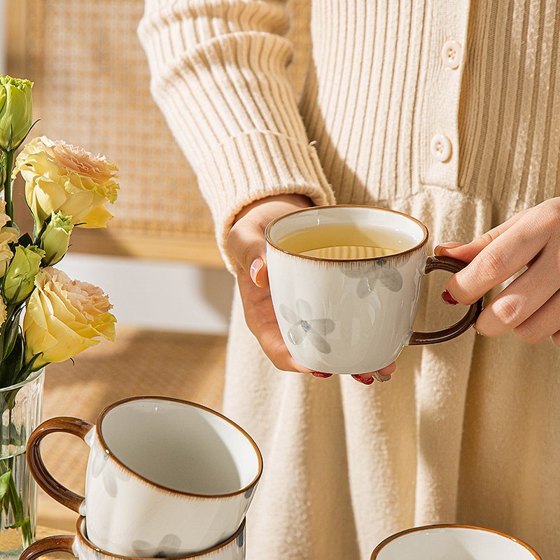 日式高颜值水杯陶瓷家用套装高级水壶茶杯马克杯办公杯客厅泡茶杯