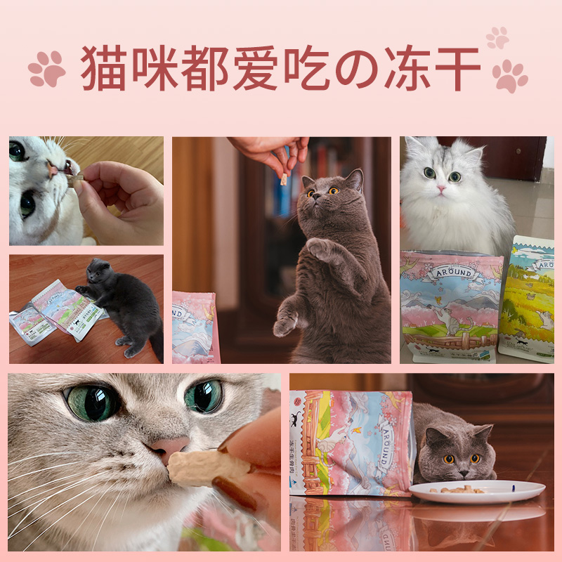 爱立方鸡肉冻干 猫粮猫咪生骨肉增肥发腮 成猫零食冻干肉200gx3包