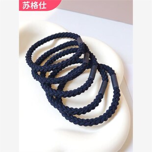 发饰头绳女扎头橡皮筋发绳绑头发圈皮套黑色简约高弹力扎头发皮筋