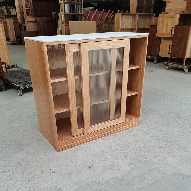 工厂直营纯实木岩板餐边柜组合餐厅储物柜简约靠墙收纳柜多功能柜,住宅家具,餐边柜,淘宝优惠券,粉丝福利购,淘宝优惠卷