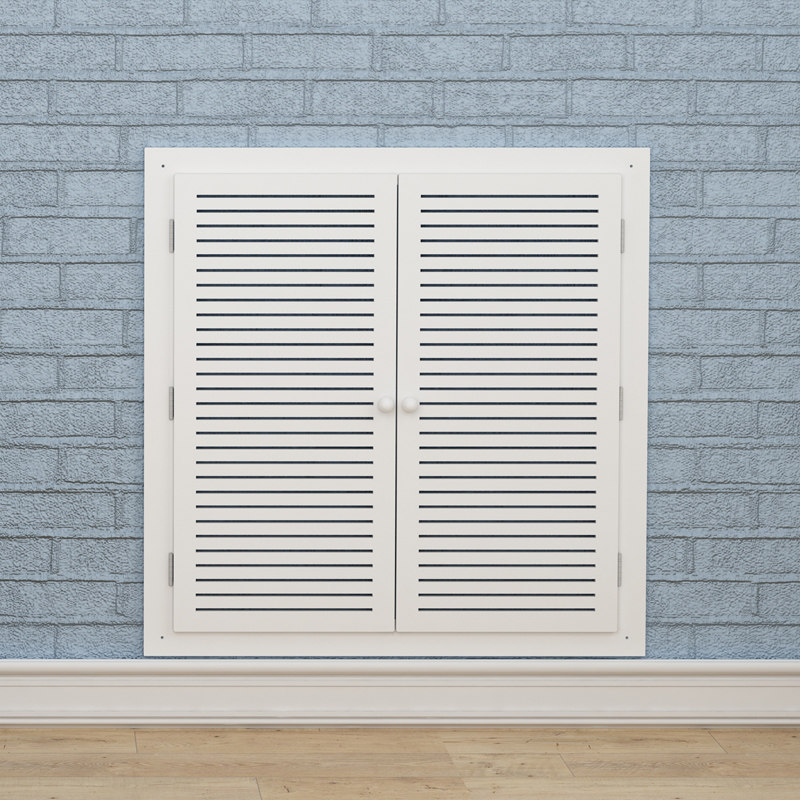 地暖分水器遮挡装饰门贴墙超薄暖气装饰罩检修口出风口百叶门定制