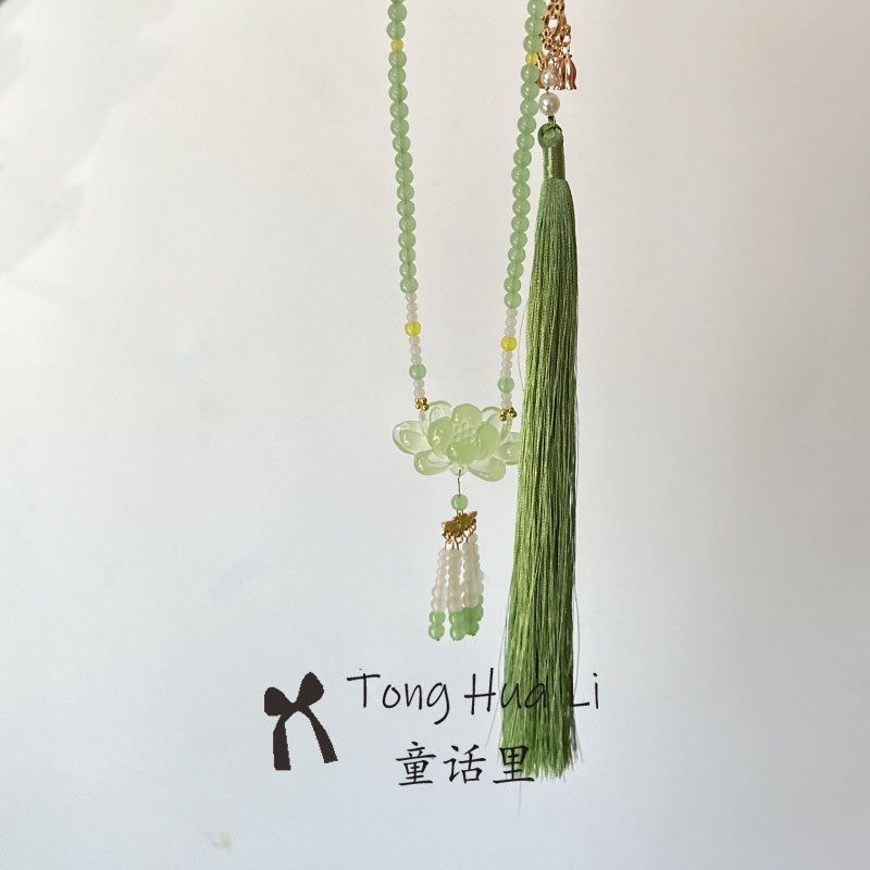 儿童新中式莲花璎珞马面裙配饰发夹长背云流苏古风汉服软璎珞项链,童装/婴儿装/亲子装,发饰,淘宝优惠券,粉丝福利购,淘宝优惠卷