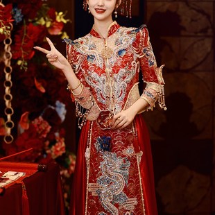 薄款 礼服出阁出嫁高端夏季 秀和服 新娘结婚中式 秀禾服婚服2024新款