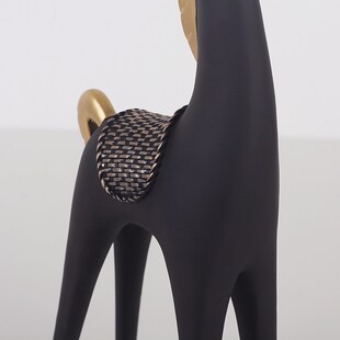 北欧创意母子黑马动物摆件家居装饰工艺品客厅电视柜摆设礼物礼品