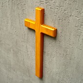 实木十字架壁挂入户门口墙上挂件手持十字架摆件家居装 饰礼品客厅