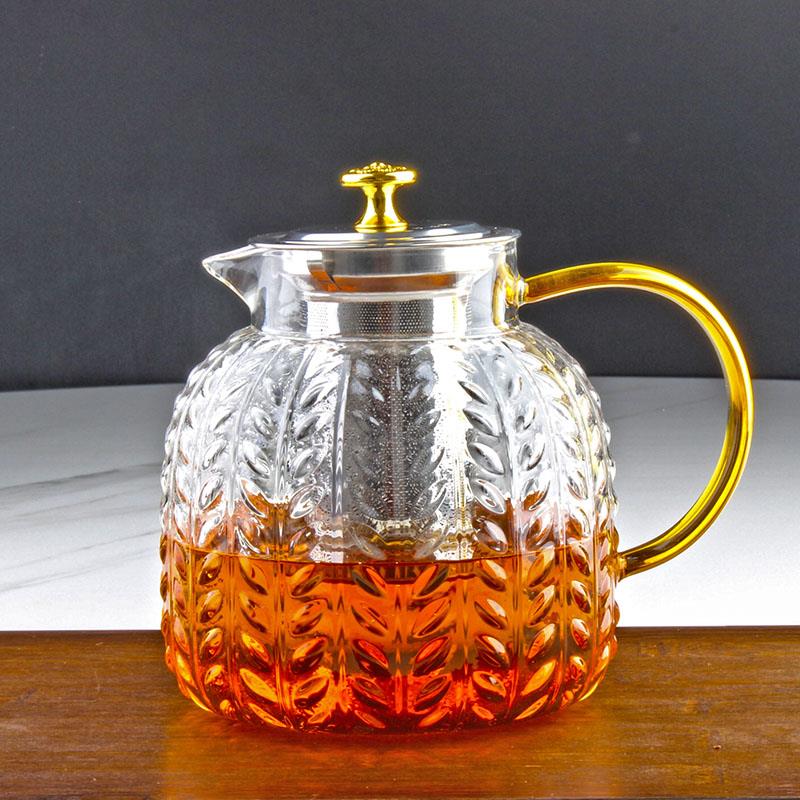 加厚304不锈钢茶壶泡茶壶 不锈钢餐厅茶水壶家用过滤网电陶炉茶壶