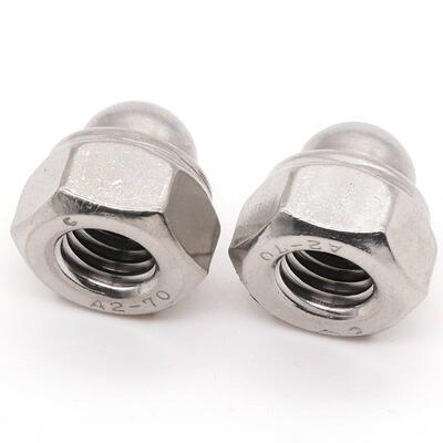 430不锈262钢MDIN986金属自锁球盖盖型螺母装饰遮丑形螺帽M4M5M68