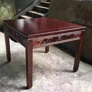 桌实木八仙桌乡村家用商用正方仿形中式古单清餐桌MBP四方方明桌