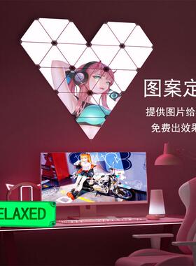 智能超薄E三角形子量灯板L意DFFE彩色创装饰灯电竞氛围灯印LOGO