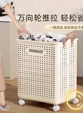 鹿亿脏衣家颜用可折叠洗衣篮卫F99TTMS9生篓服间浴室脏衣收纳筐高