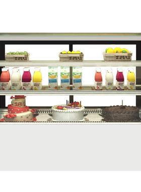 蛋糕柜冷藏展示柜商用直食70角果风熟甜品水冷台式小型保鲜柜