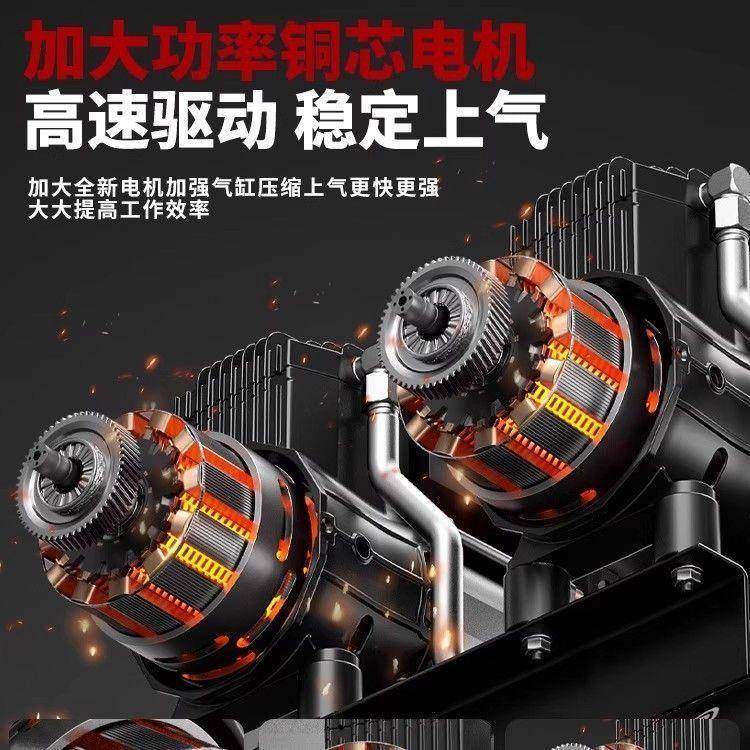 空SRI压2机气泵2空气压缩机小型0v气无油静音汽泵气磅工业级打泵