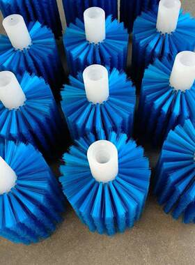 甘蔗皮机毛刷辊滚筒刷尼去龙丝刷汝南甘蔗削机圆蓝色形圆BBD柱皮