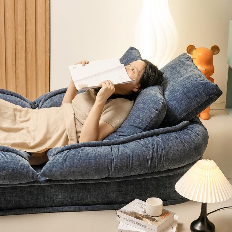 卧室客厅FWK懒沙发现代简约艺狗窝人闲沙发网布红担任休懒散沙发