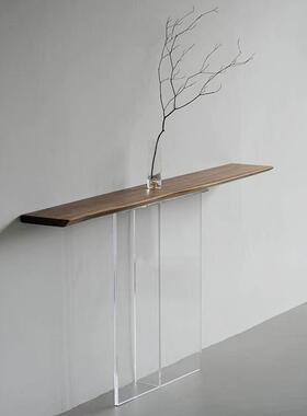 简轻奢亚关克力玄关桌靠墙新CSO中式实木子艺术玄关台约玄柜子超