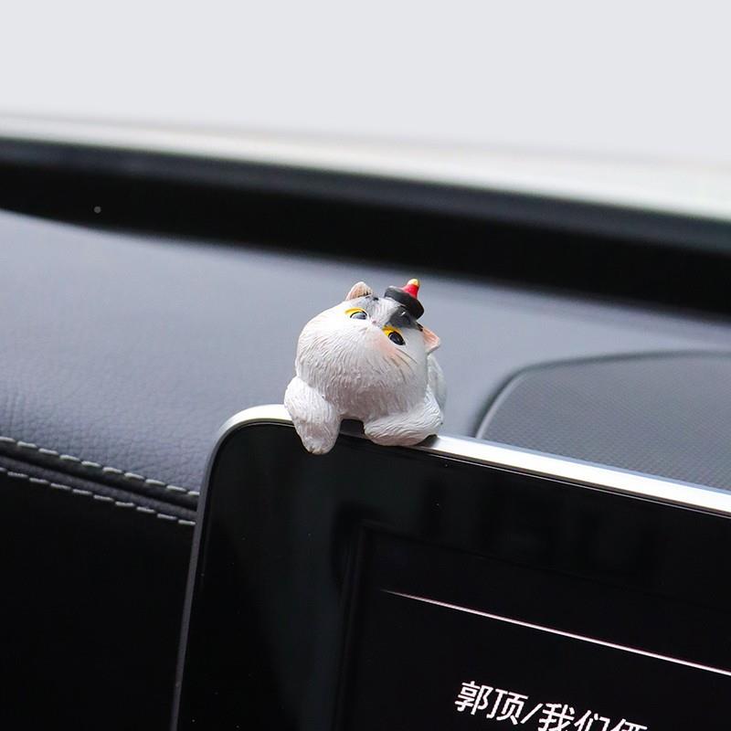 车上中控内屏幕车饰车载摆件品挂件60128汽车咪趴猫显示屏趴装包