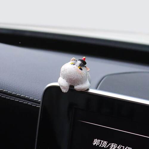 车上中控内屏幕车饰车载摆件品挂件60128汽车咪趴猫显示屏趴装包