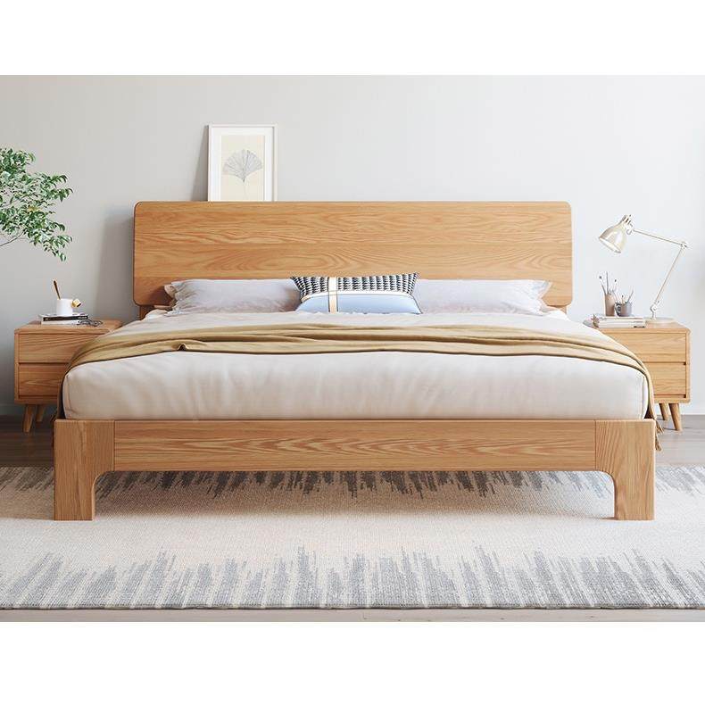 实木床现xm-01代简约榻1.5米人橡胶木双人床主卧.榻米出租房18m单