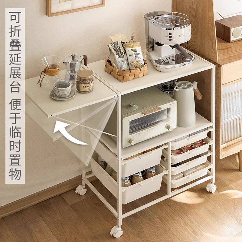 多层餐边厨房置物架落地多功能家可移动推车客20230913厅储物柜柜