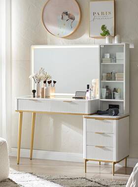 电脑书桌书字架一体MYJ卧室家用经济写型梳妆台桌化妆桌二合一办