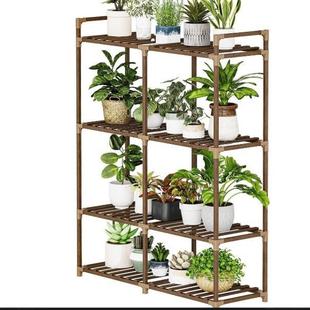 ?植物灯架台花NZ472多层植物带滚阳轮落地式花盆架客厅绿植收纳架