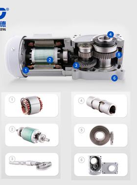 ZD中大力0德ABG准双曲F面三相相中空中实轴20单w齿轮减速机3减速