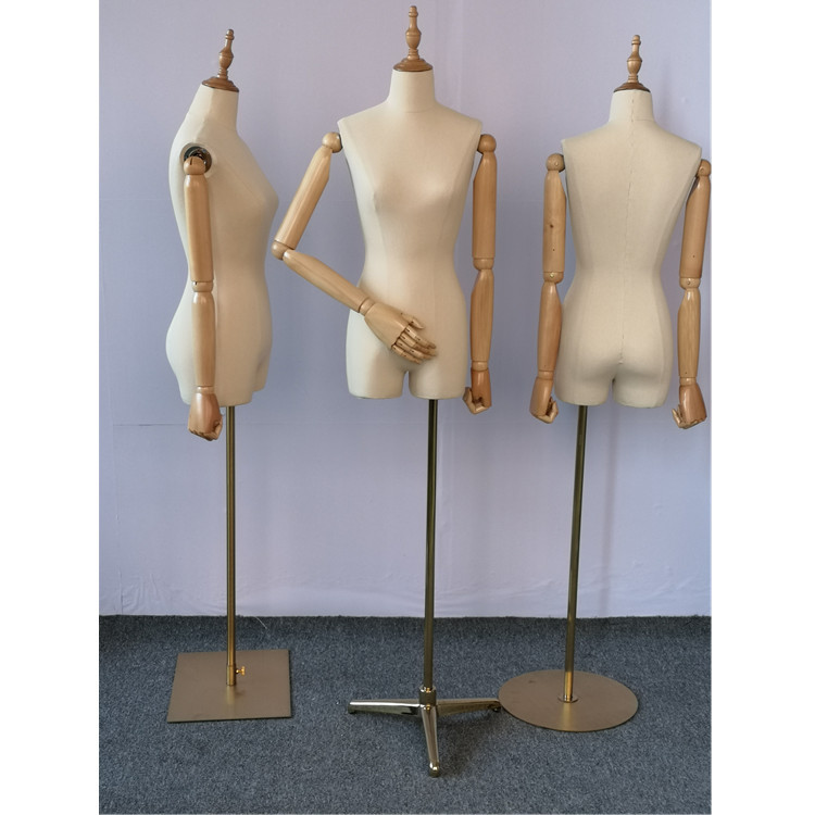 新款丝绒包布女半身模特橱窗展示