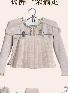 创意连体海套装挂衣架可叠加F99J9TTJ收纳马面汉裙绵多功能家用收