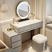 60c床m小户型室实卧木化妆桌头斗柜纳XSE一体梳妆台现收代简约化