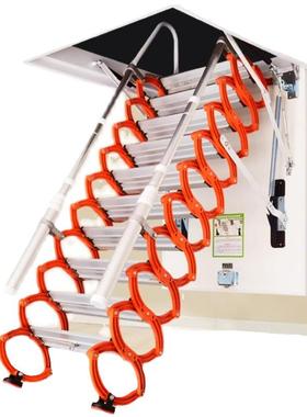 伸隐楼梯阁楼内家用电动室升降收缩形梯缩复NUS式隔层折叠全自动