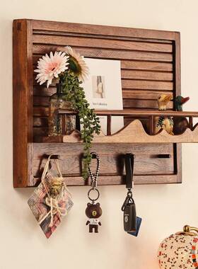 实木电F99T855H表箱中盒遮箱电挡闸挂箱配电箱装饰画式画置物架挂