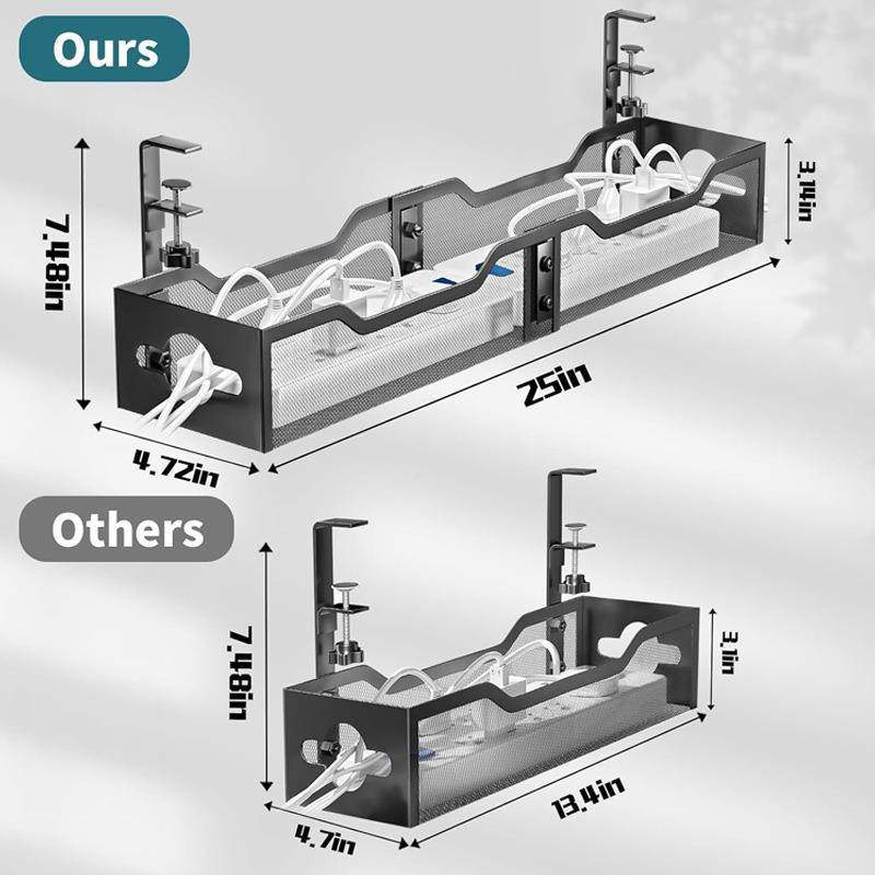 免打孔办公室艺下收纳架挂篮办铁公室可0140调桌节桌边置物现货