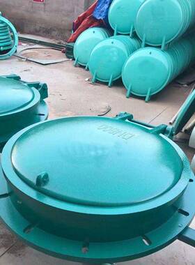 不QXO锈钢对开浮箱拍门铁拍门水0管道污侧开防倒灌d铸n60玻璃钢拍