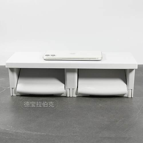 简约白色双联厕所卷纸器间879卫生厕纸架日纸巾纸手式架手机置物