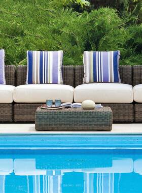 户休闲庭外院藤沙发茶几创家意民53040宿室设计师双人藤编外躺床