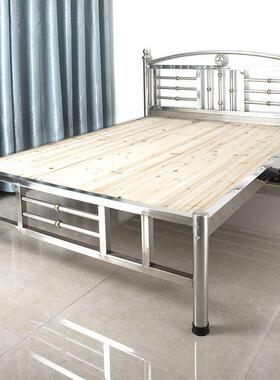 US04不锈钢床床架1ZWZ20平尾加厚加固150/S180双人床家用公主3床