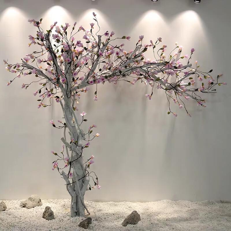 仿花真玉兰花树仿真植AUU物树大型落地卉橱窗装饰假假花室客内厅