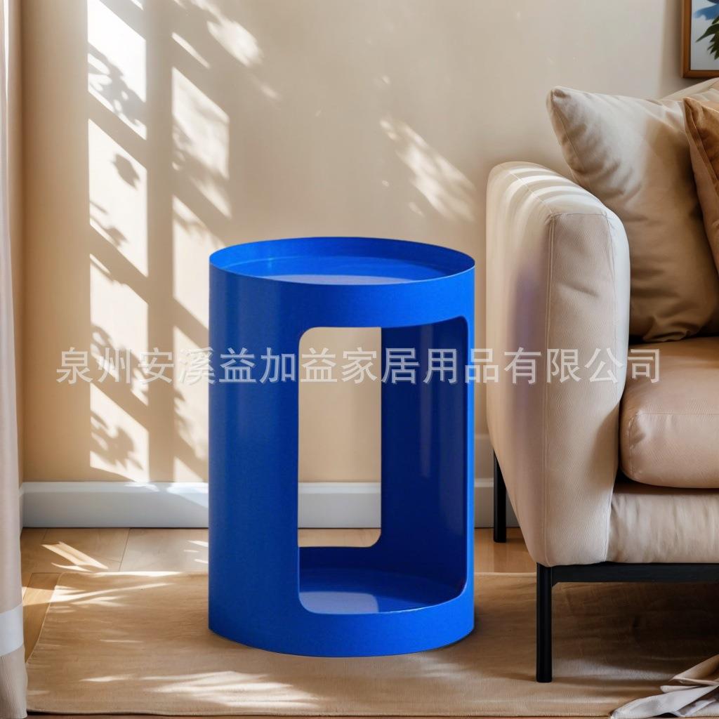 铁艺客爆厅创沙发边几迷你边桌卧室床头小桌子圆款形意90778床边