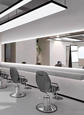 理网红发店镜子专用壁挂墙染烫发剪横挂带灯发廊大VBE通镜美发店