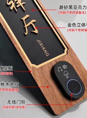 门牌号牌感家用入户门装饰无门码铃一体发光应小MEB区住宅线房号