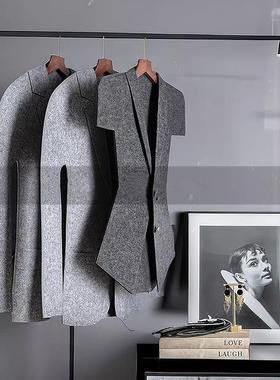 简约OMA现全屋设计展厅软代装衣柜毛陈列道具板间衣帽间毡衣服样
